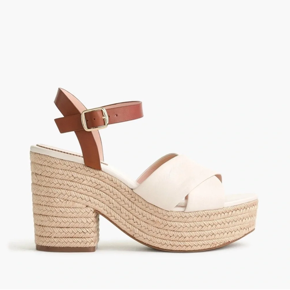 J Crew Platform Espadrille Sandals